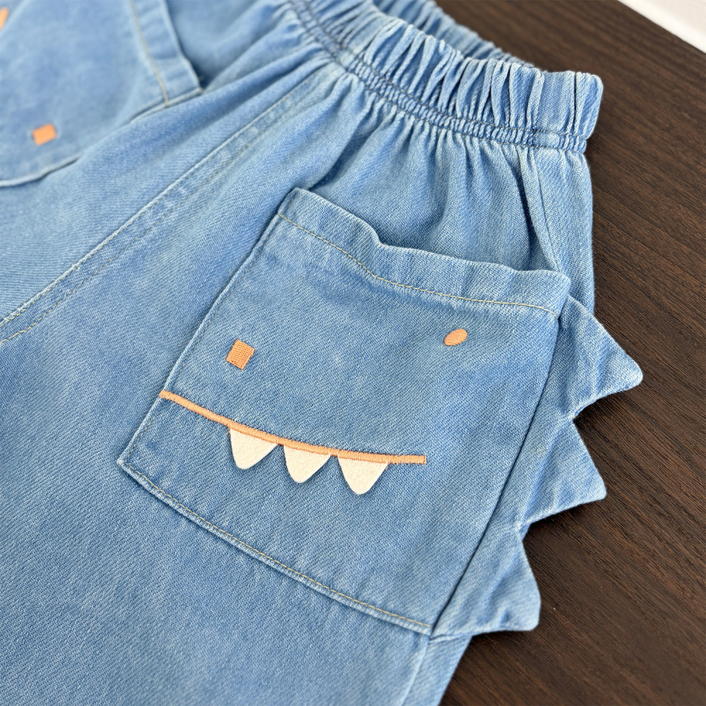 90-140 恐龍口袋造型牛仔褲