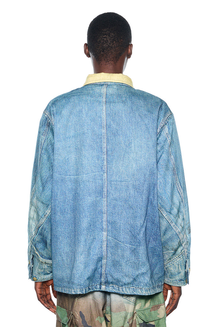 TOLQ TROMPE L'OEIL DENIM COVERALLS