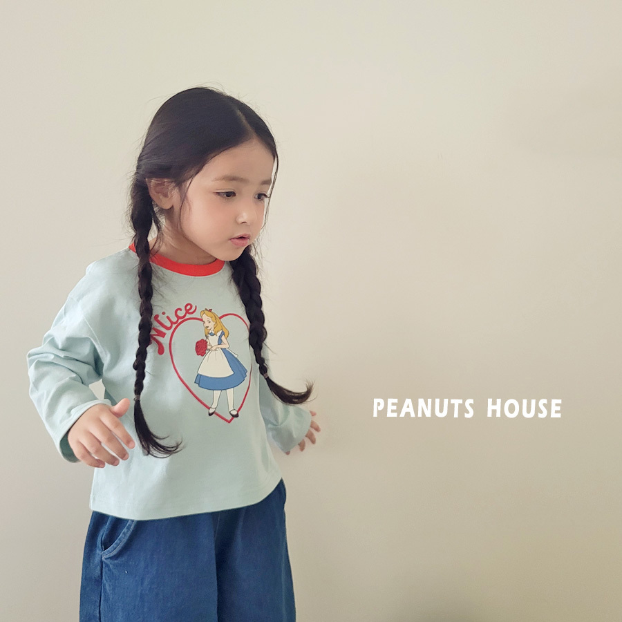 正韓春peanuts 兩色愛麗絲長袖上衣