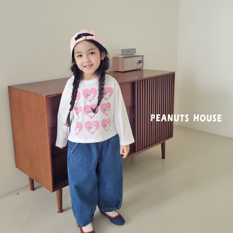 正韓春peanuts 兩色九宮格兔兔長袖上衣