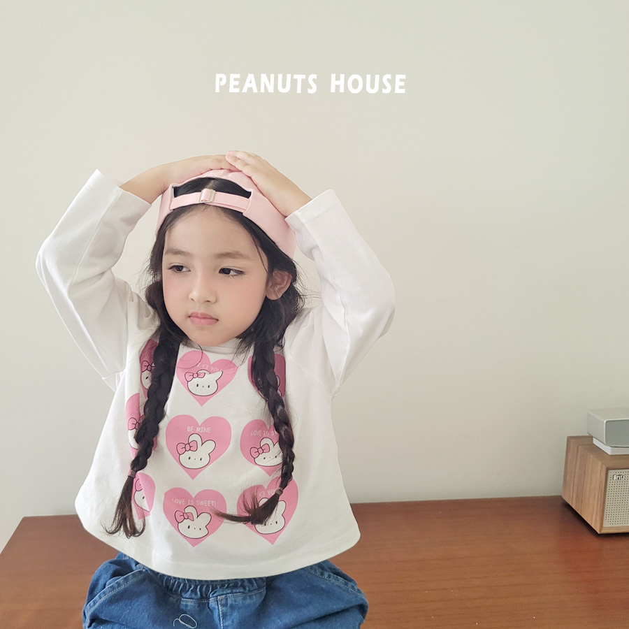 正韓春peanuts 兩色九宮格兔兔長袖上衣