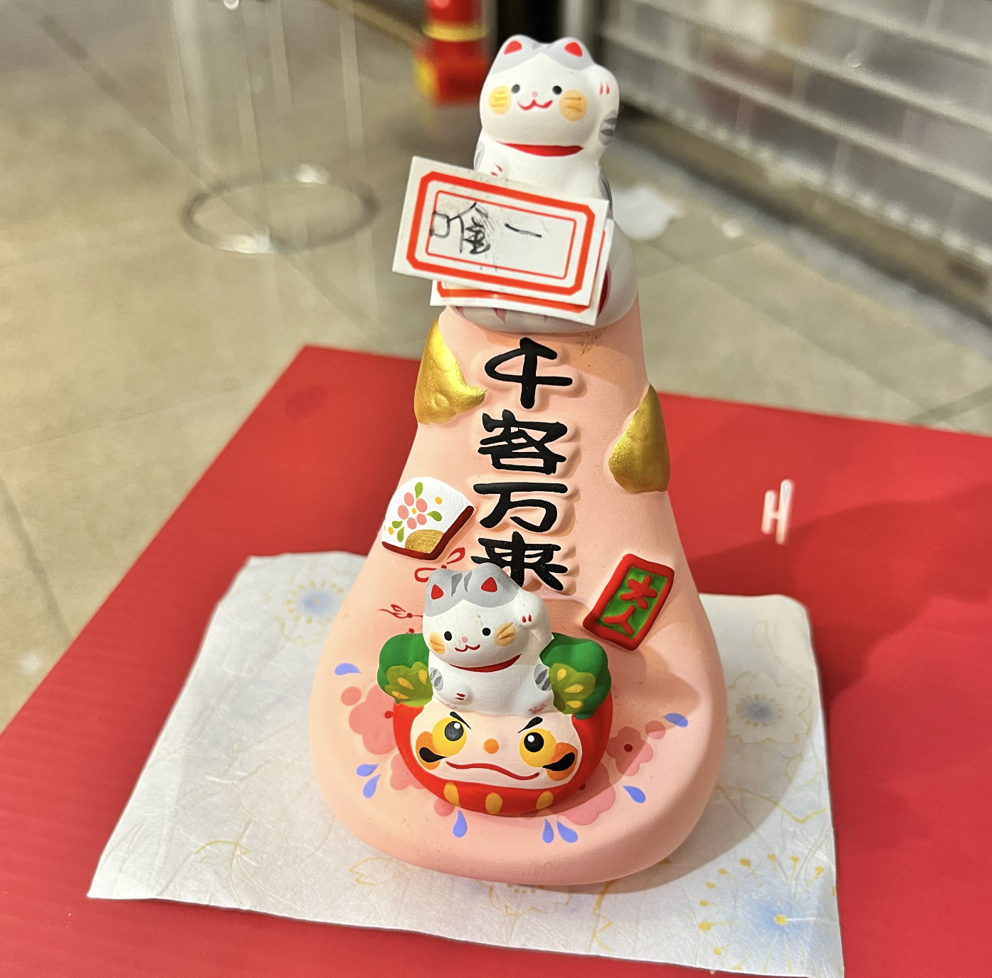 0119gz462-招財貓-招福萬來（粉）（C148）