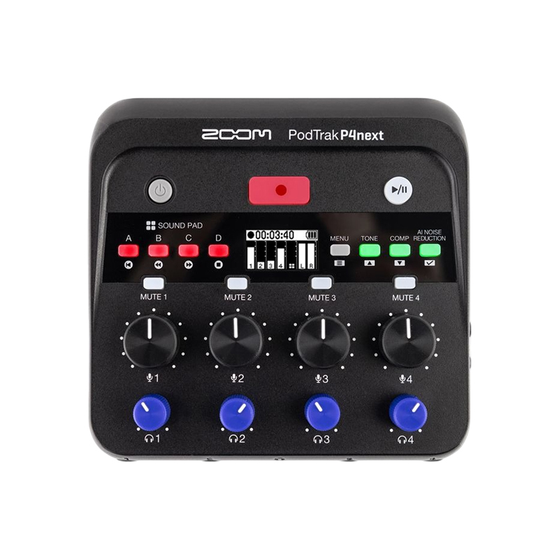 ZOOM PodTrak P4next & P3s 專業四人 Podcast 錄音套組