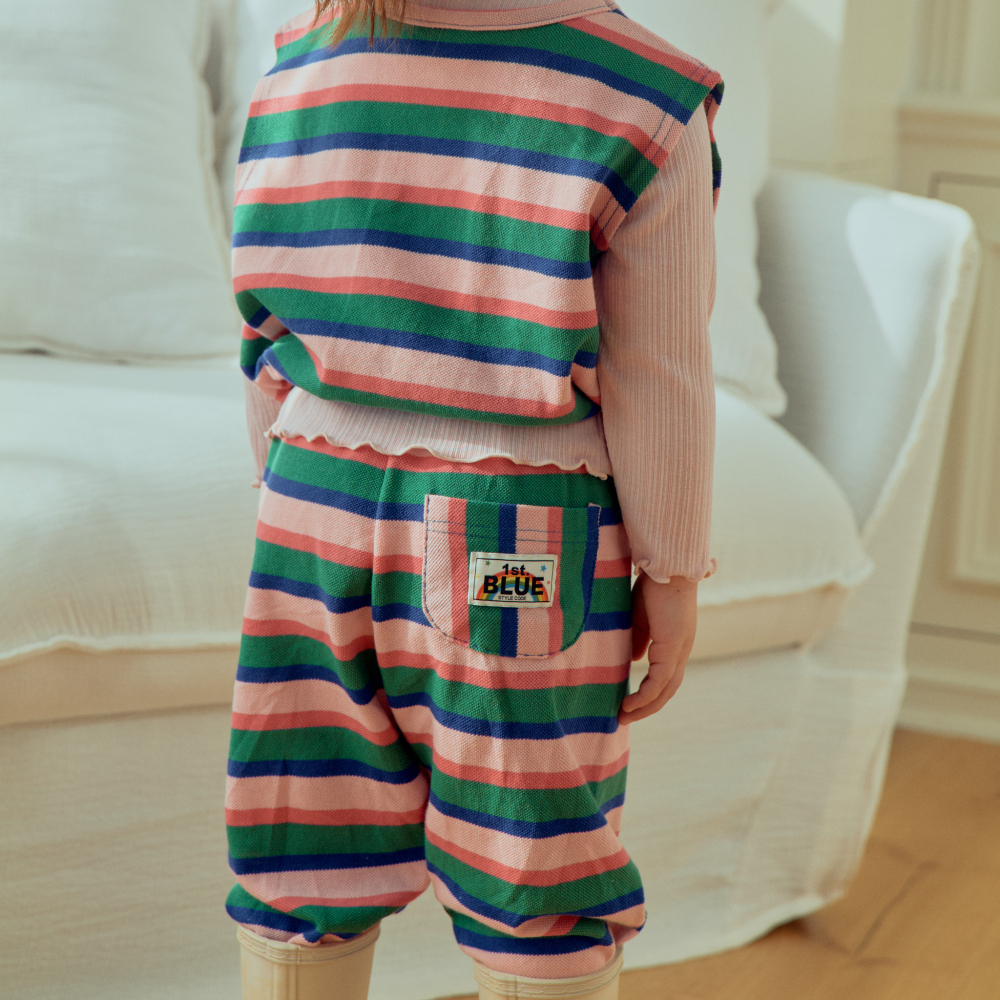 90-140 橫條紋運動褲 2色