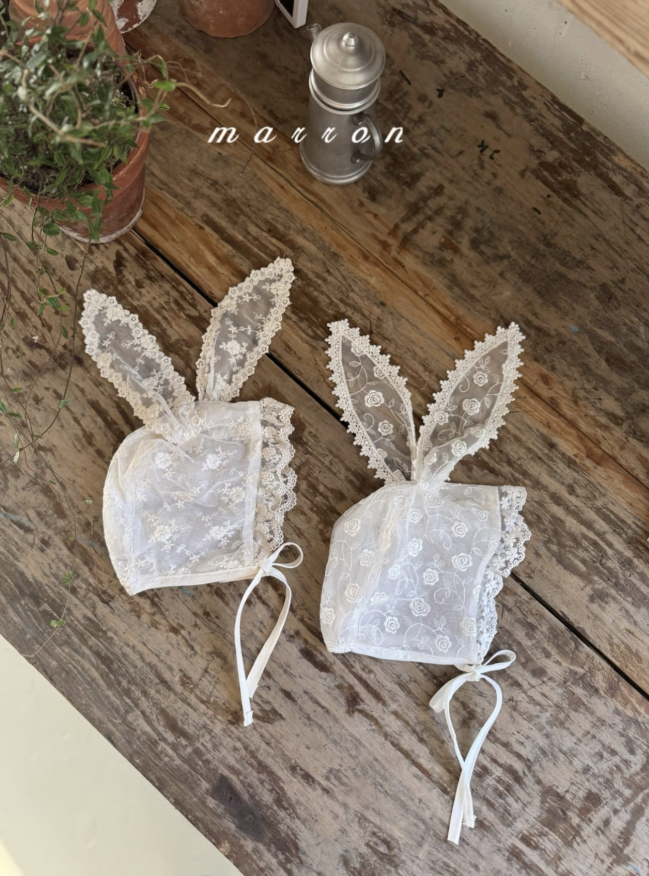 Marron Rabbit Bonnet