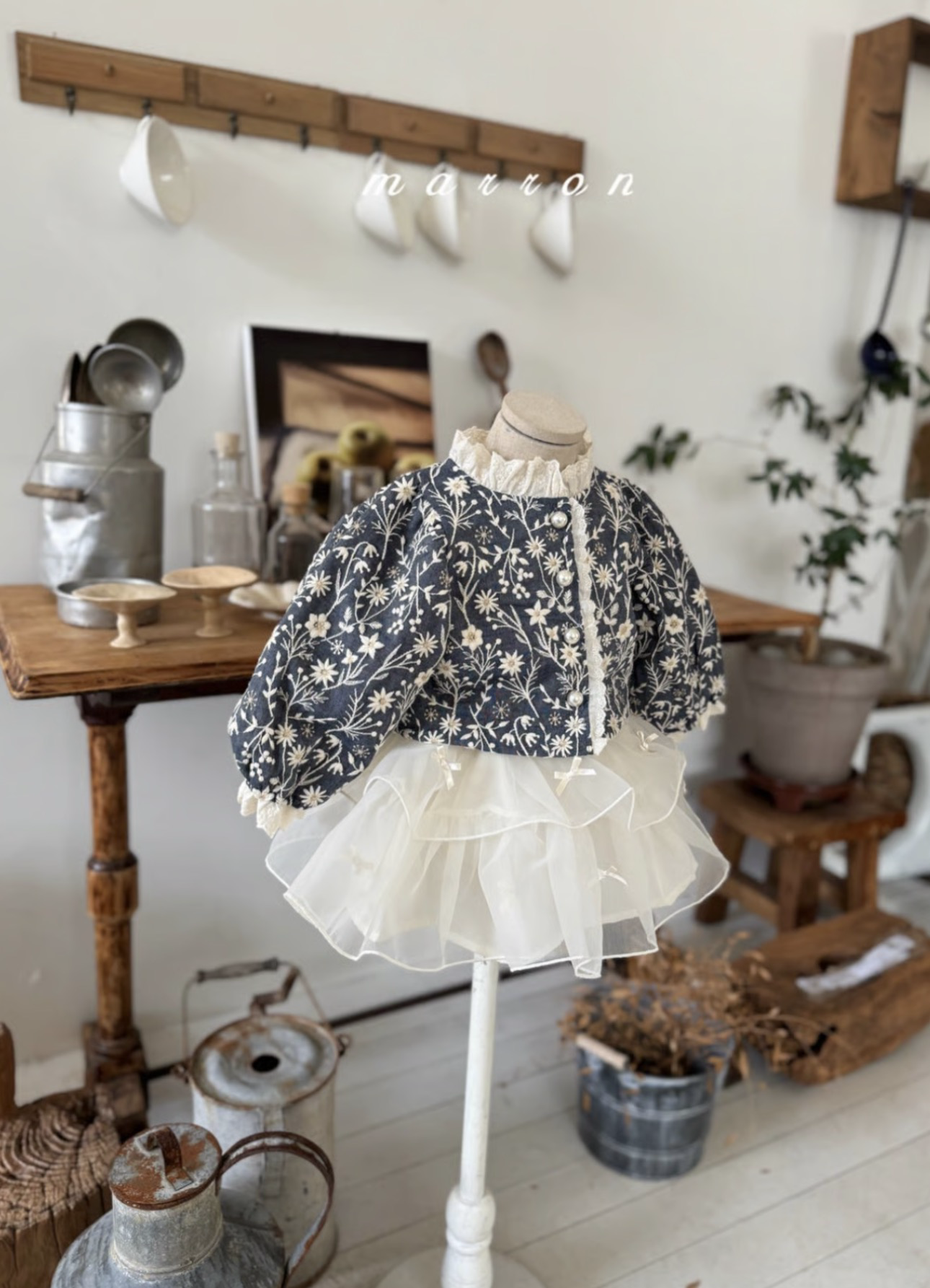 Marron Flower Jacket