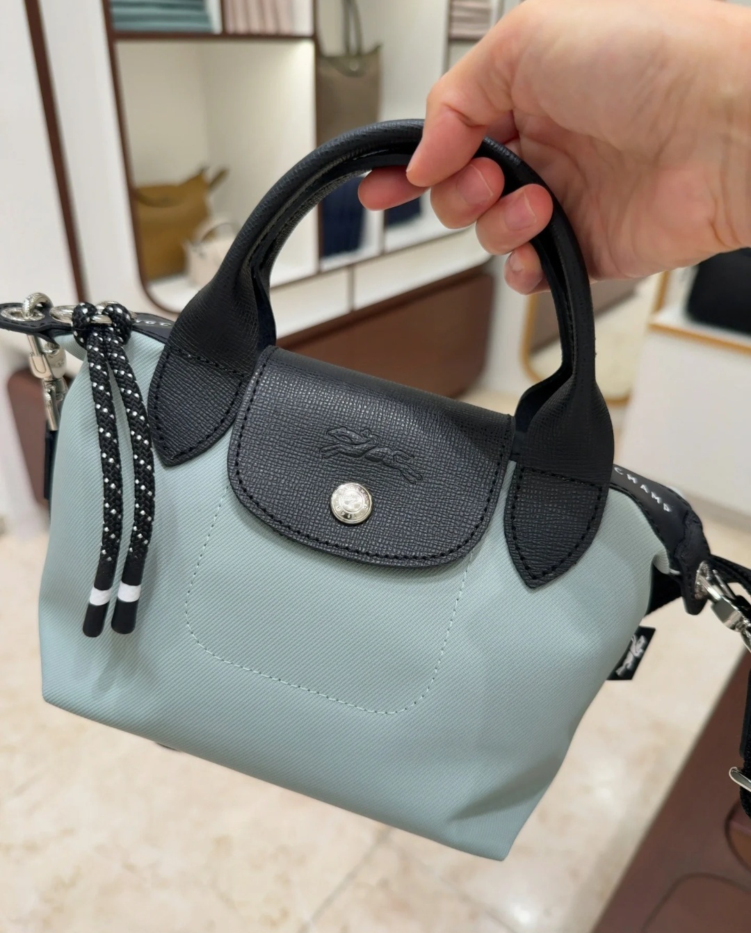 Longchamp Le Pliage Energy mini 餃子袋 馬鞭草綠色