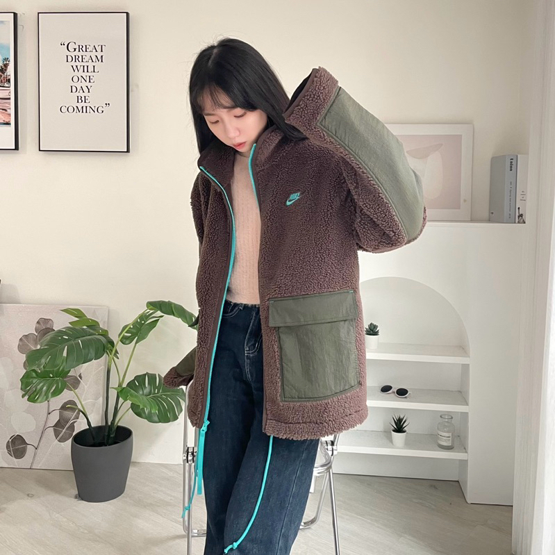 NIKE 新款 撞色 羊羔毛外套 搖粒絨 保暖厚外套 絨毛 情侶外套 FV4022-237