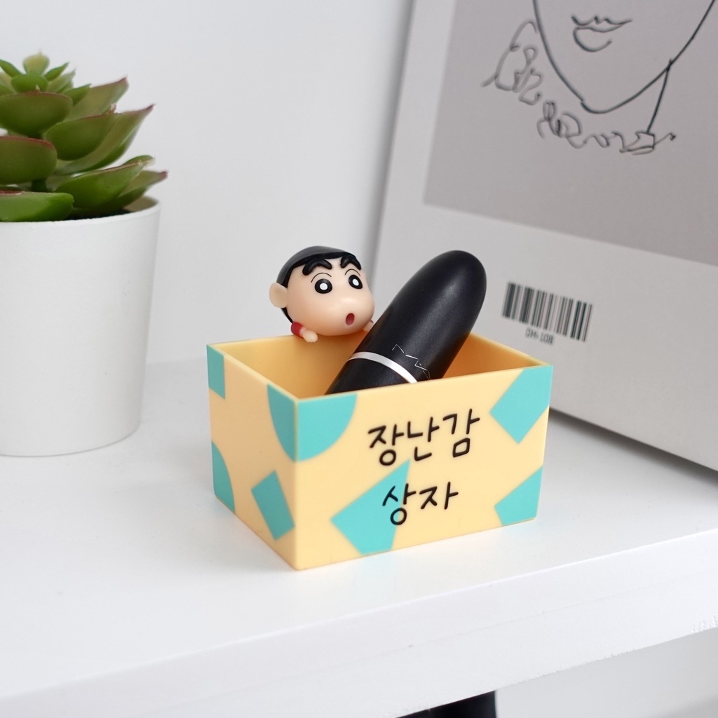 蠟筆小新收納盒 桌上型收納盒 小盒子 收納小物 玩具盒造型筆桶收納盒