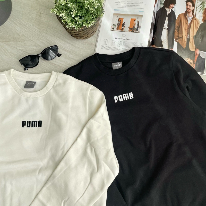 PUMA 刷毛大學T PUMA小標LOGO 內刷毛 大學T 長袖