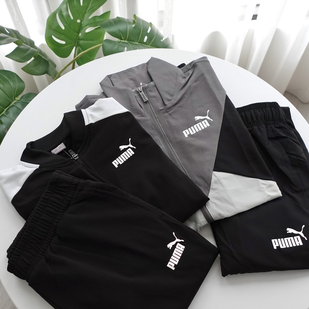 PUMA 運動套裝 套裝 運動 PUMA 拼接款 小立領 修身款 男版 女版 84713101