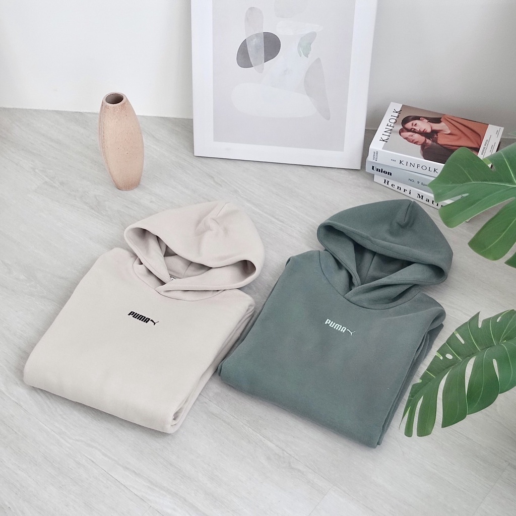 PUMA帽T 內刷毛帽T 厚磅帽T 羅紋布 刺繡小標