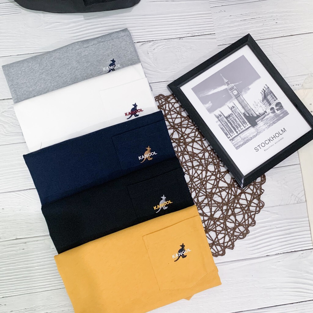 Kangol 短T 短袖  口袋T 袋鼠 短T 短袖 胸前刺繡 刺繡LOGO