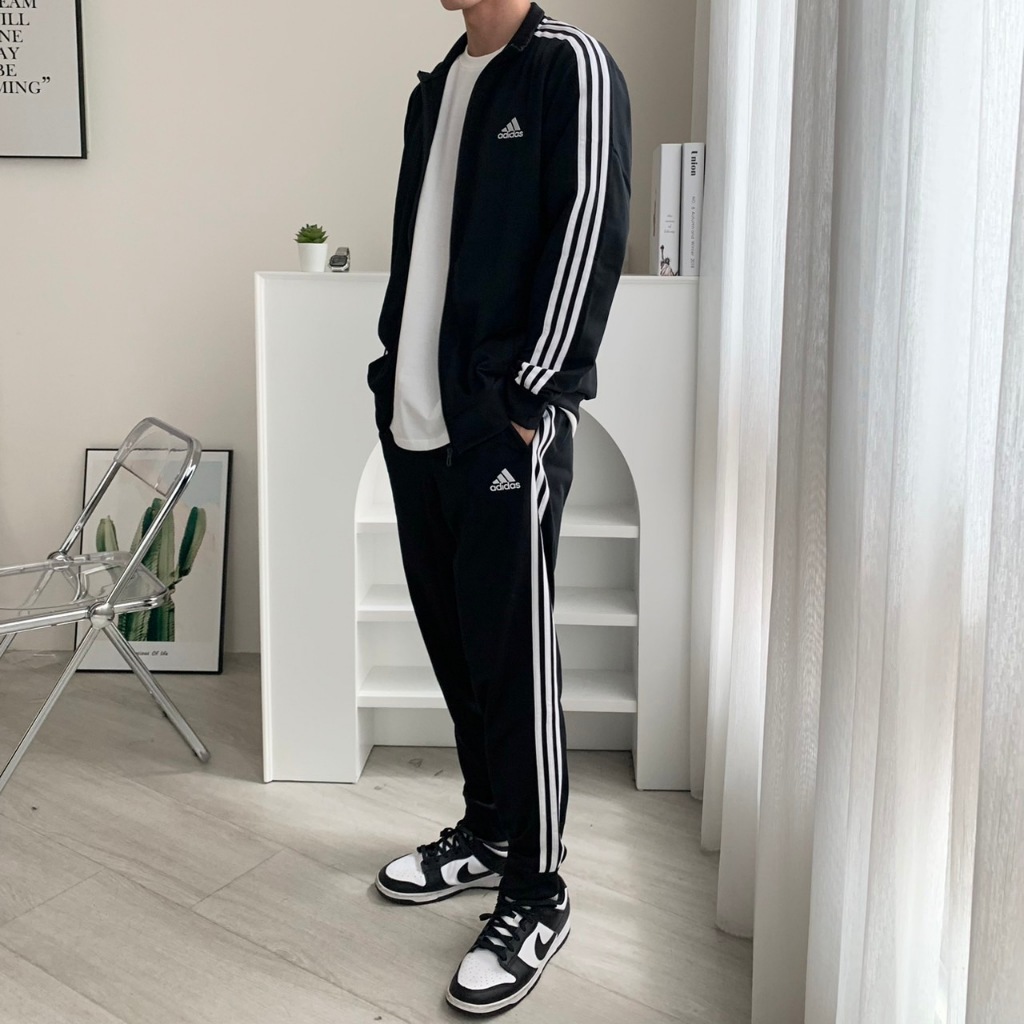 ADIDAS運動套裝 外套 內磨毛 長褲 立領外套 經典三線 超值優惠價 IC6747