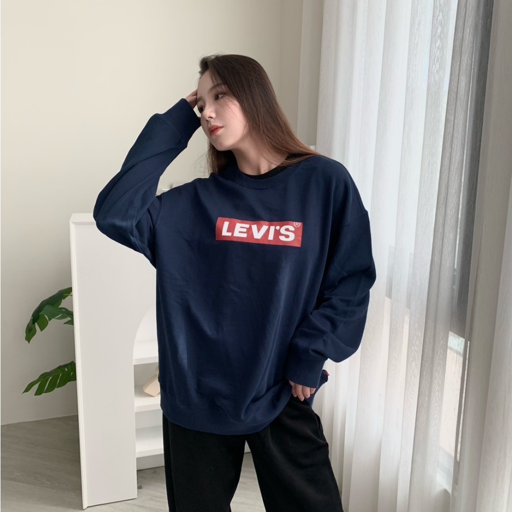 Levis 經典大學T 長袖 寬鬆休閒 男女皆可 情侶裝