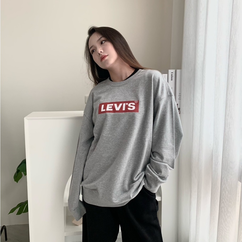 Levis 經典大學T 長袖 寬鬆休閒 男女皆可 情侶裝