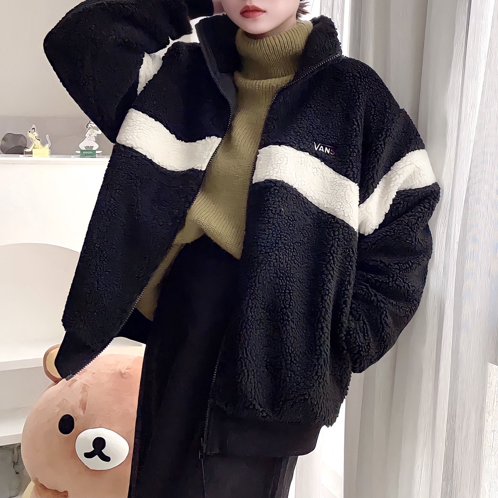 VANS毛毛外套 立領外套 毛絨 VANS 冬季外套 保暖
