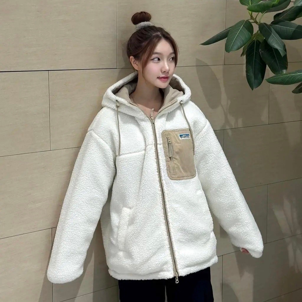 WHO A U 韓國 WHO.A.U 羊羔毛外套 厚外套 雙面外套 絨毛 厚款外套