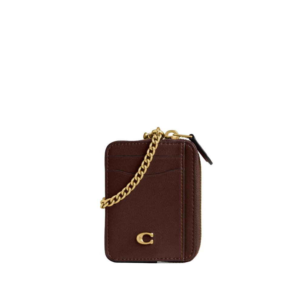【Coach】Essential Chain Card Case  棕