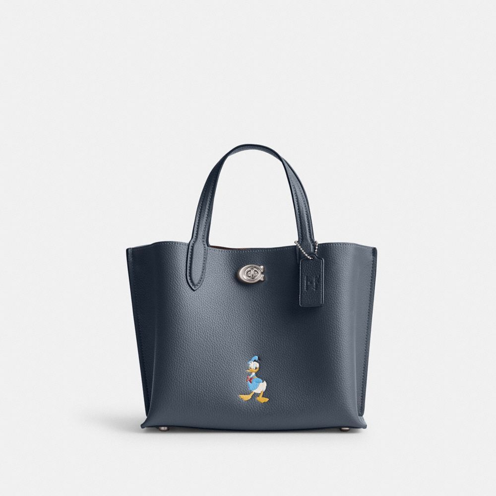 【Coach】Disney X Coach Willow Tote Bag 24 With Donald Duck  藍