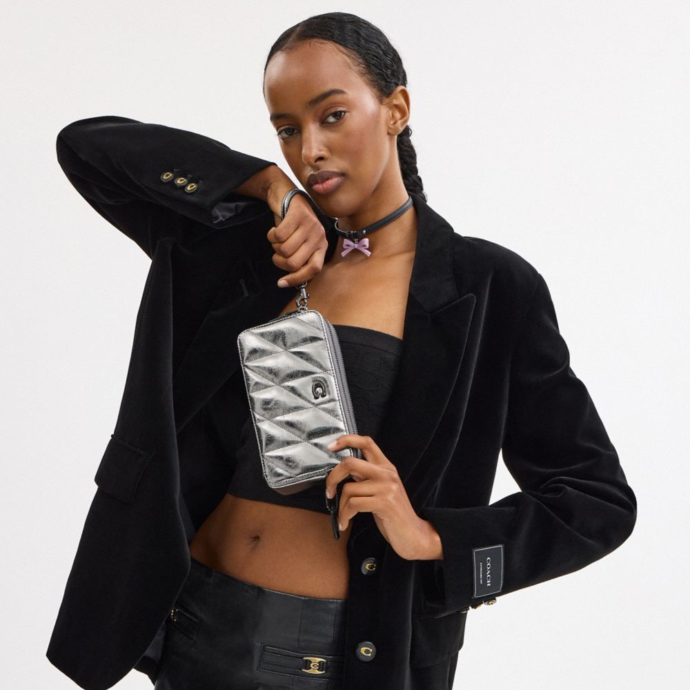 【Coach】Kira Crossbody With Quilting  銀