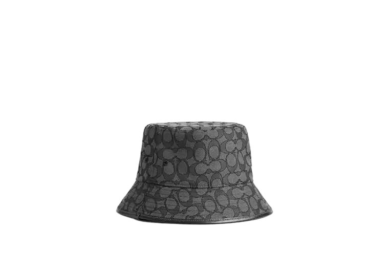 【Coach】Signature Jacquard Bucket Hat  黑