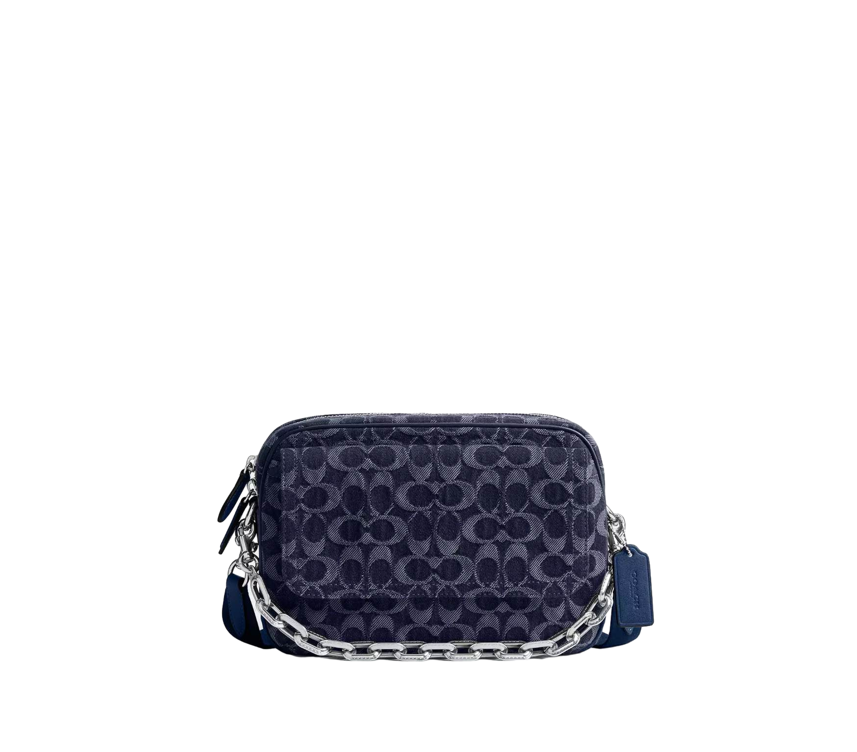 【Coach】Charter Flap Crossbody Bag 24 In Signature Denim  丹寧