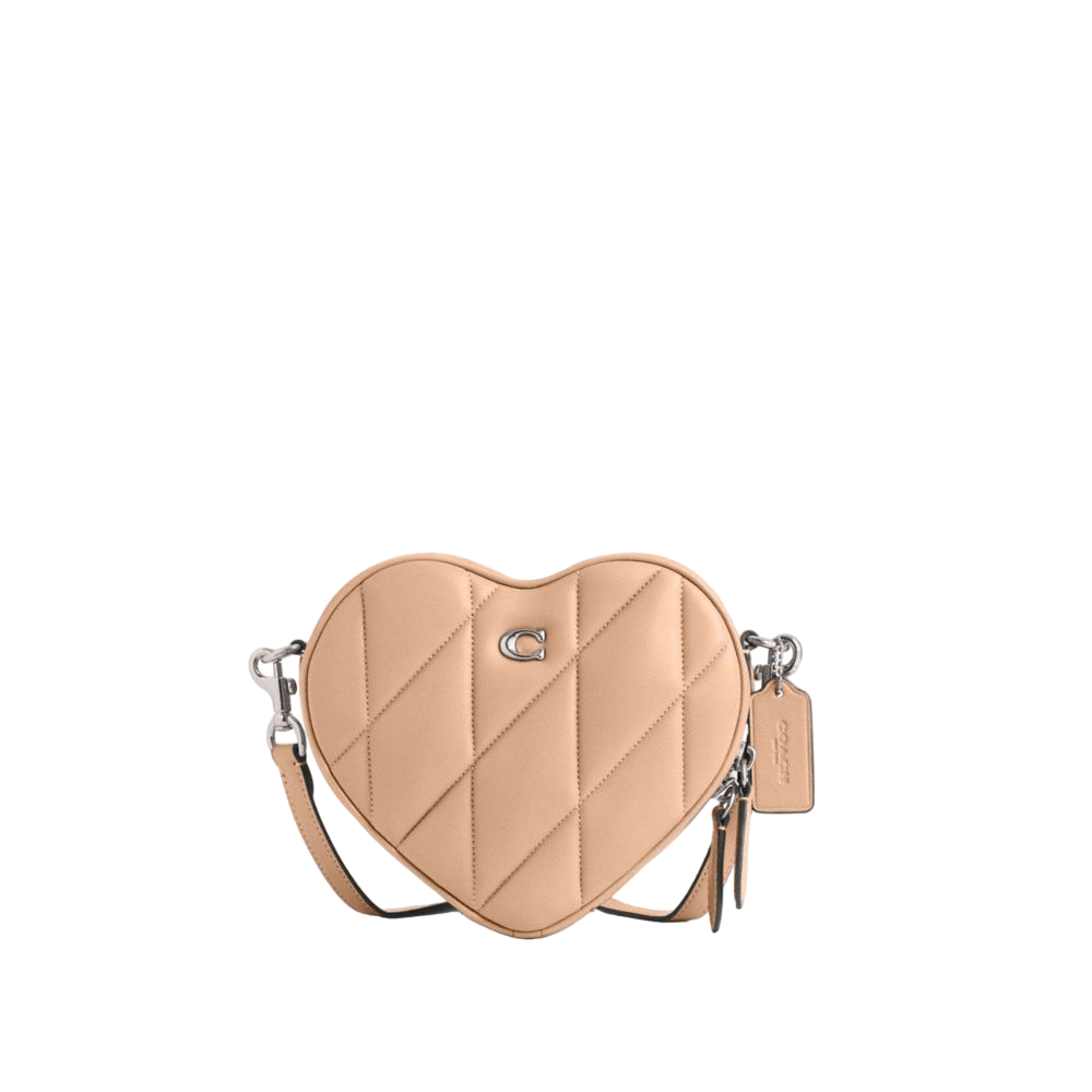【Coach】Heart Crossbody Bag With Quilting  杏
