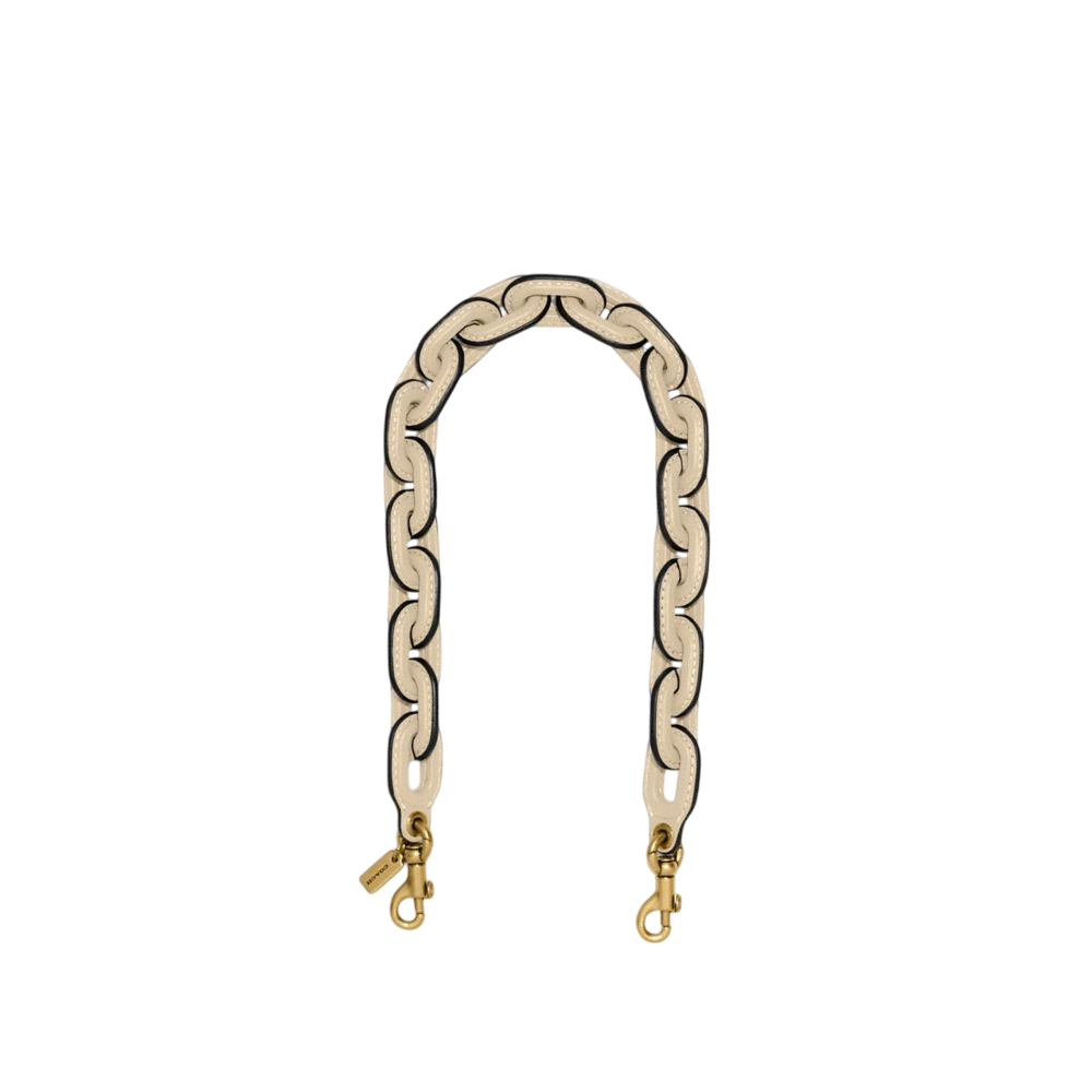 【Coach】Leather Covered Short Chain Strap  米