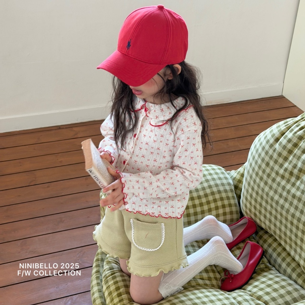 正韓春Ninibello 兩色甜美捲邊短褲