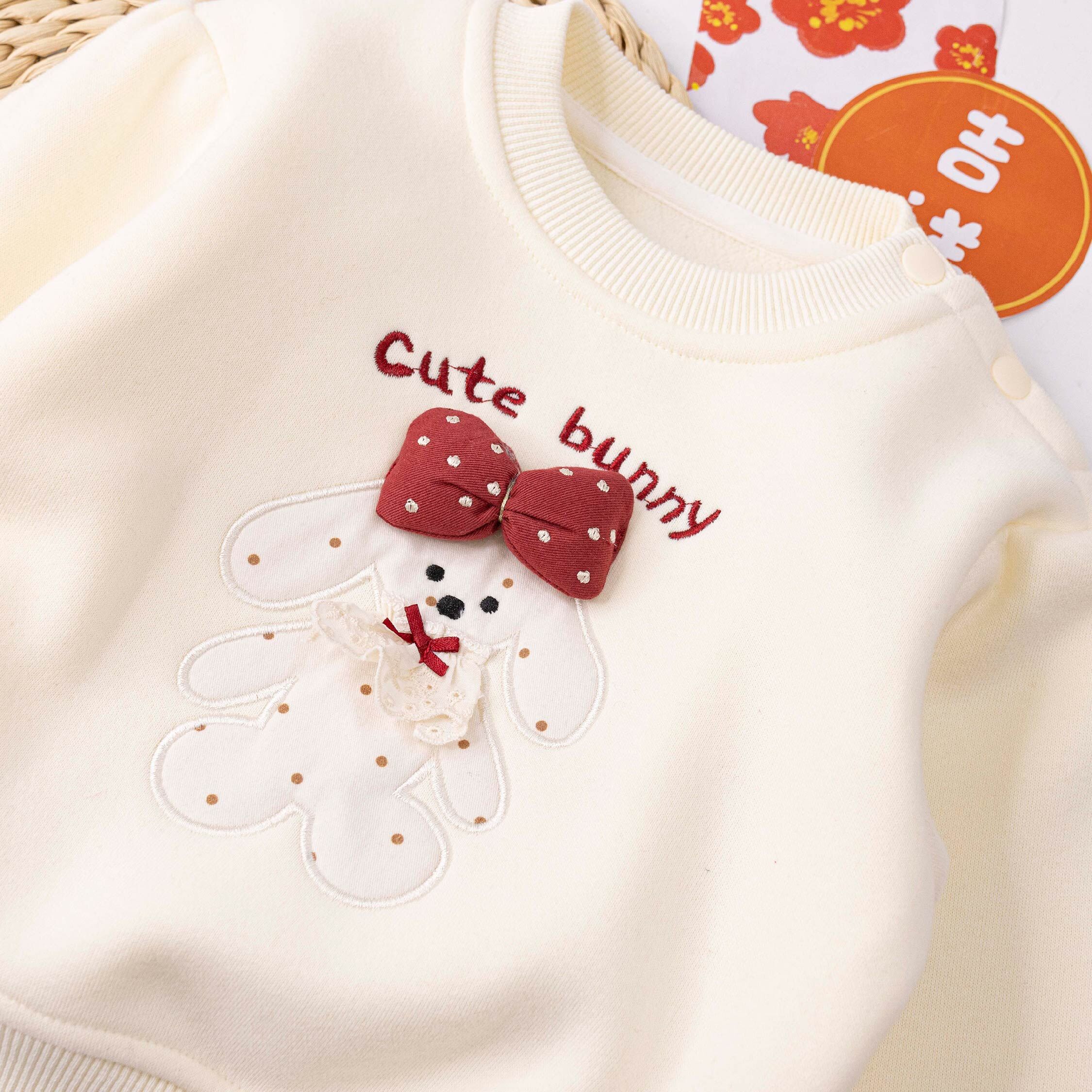 【H56141】浪漫點點小狗內刷毛上衣＊二色