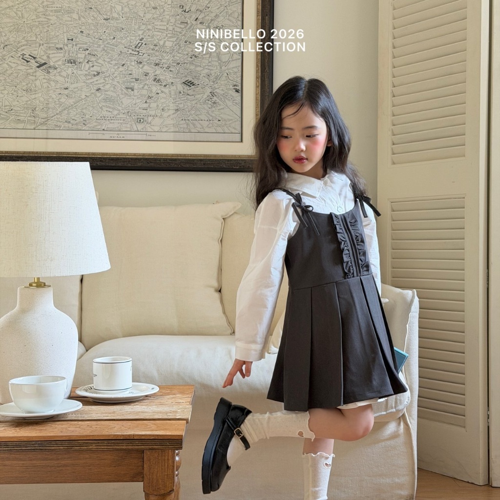 正韓春Ninibello 小正式百褶背心裙