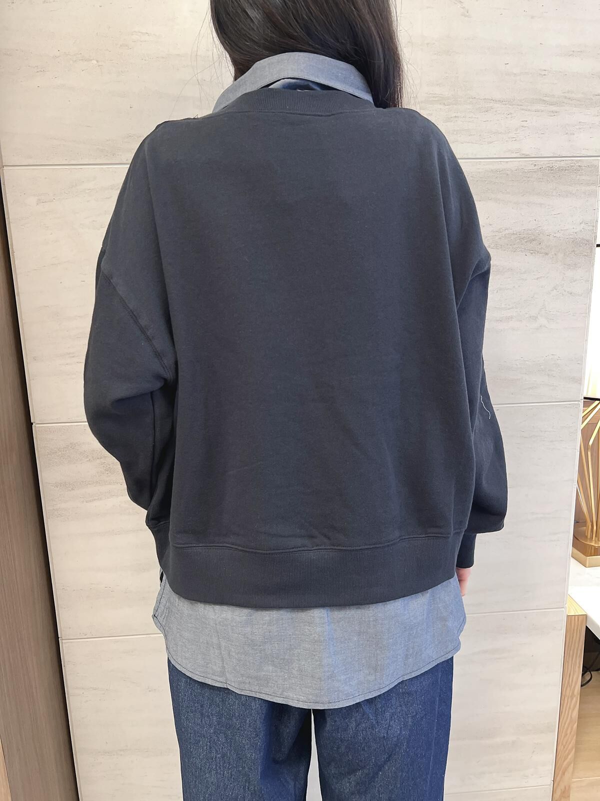 MMO 假兩件恤衫領 top 3WAYS 領和下擺可拆