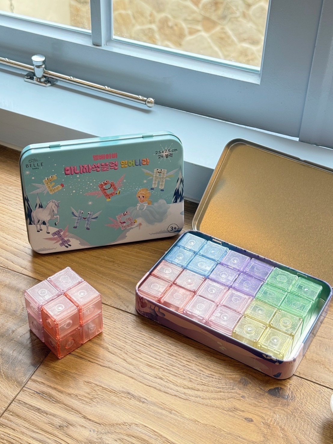 Bellebaby 迷你磁性積木 透明款