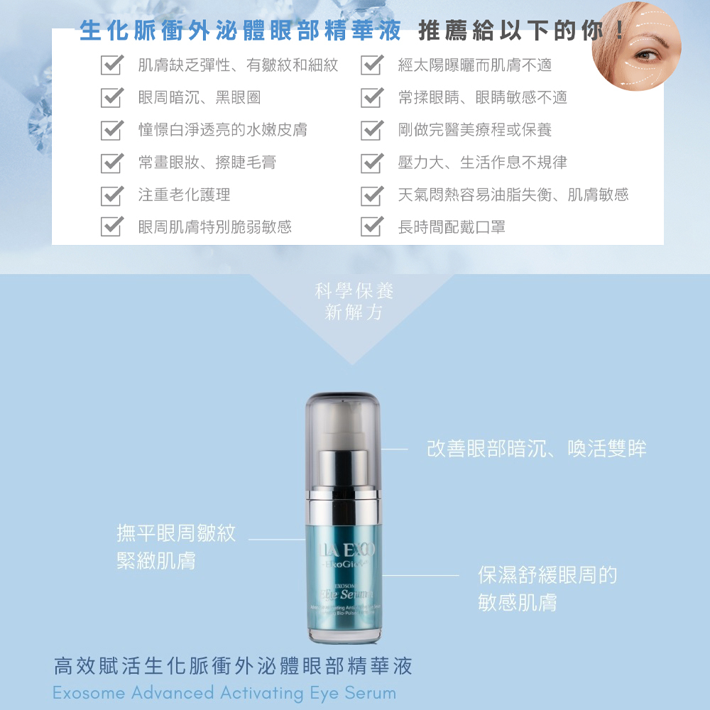 LA EXO 萊泌兒外泌體眼部精華液（15ml）