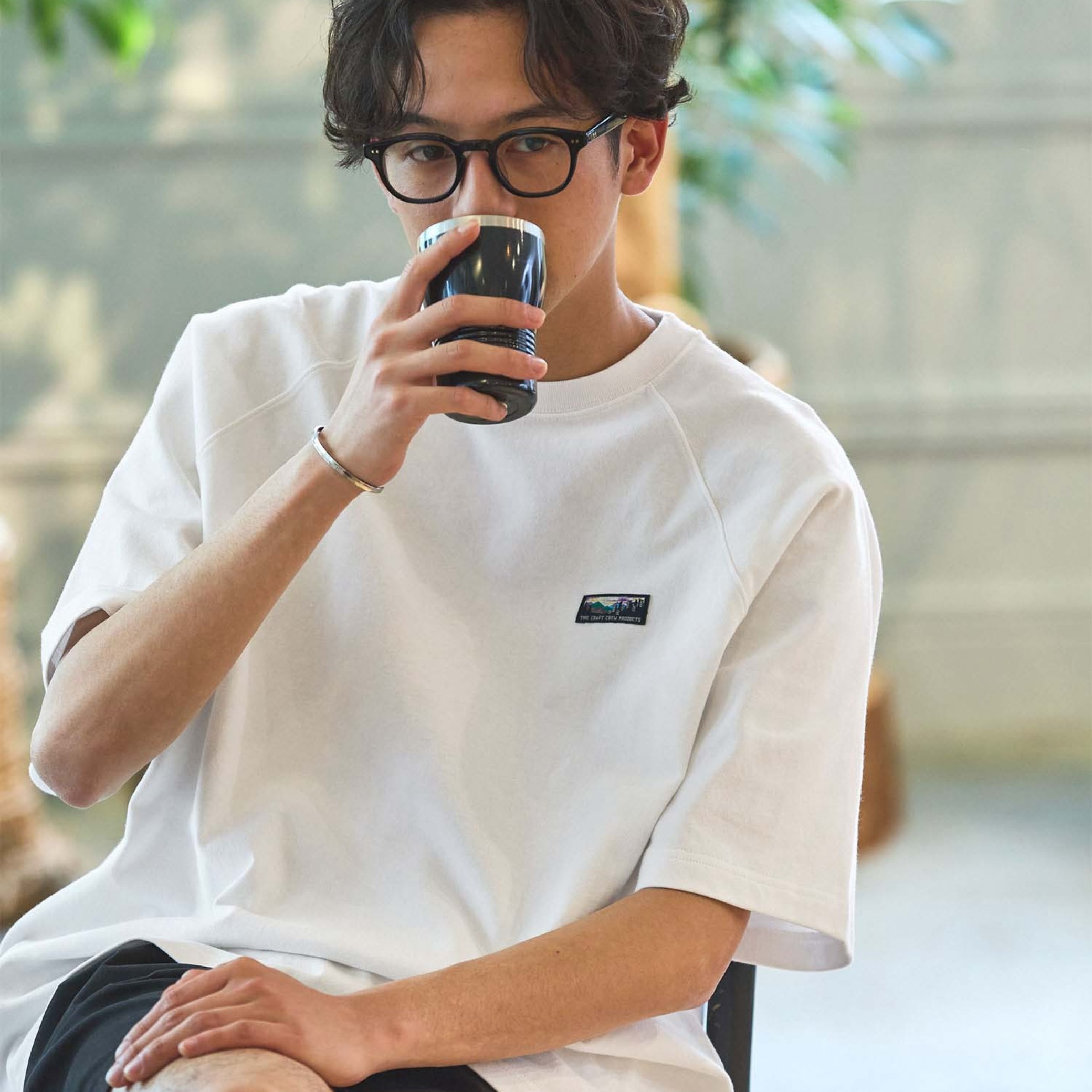 THE CRAFT CREW PRODUCTS - ヘビーウェイトファンクショナルファブリック ビッグシルエット ラグランスリーブクルーネック 半袖Tシャツ / 抗菌・防臭
