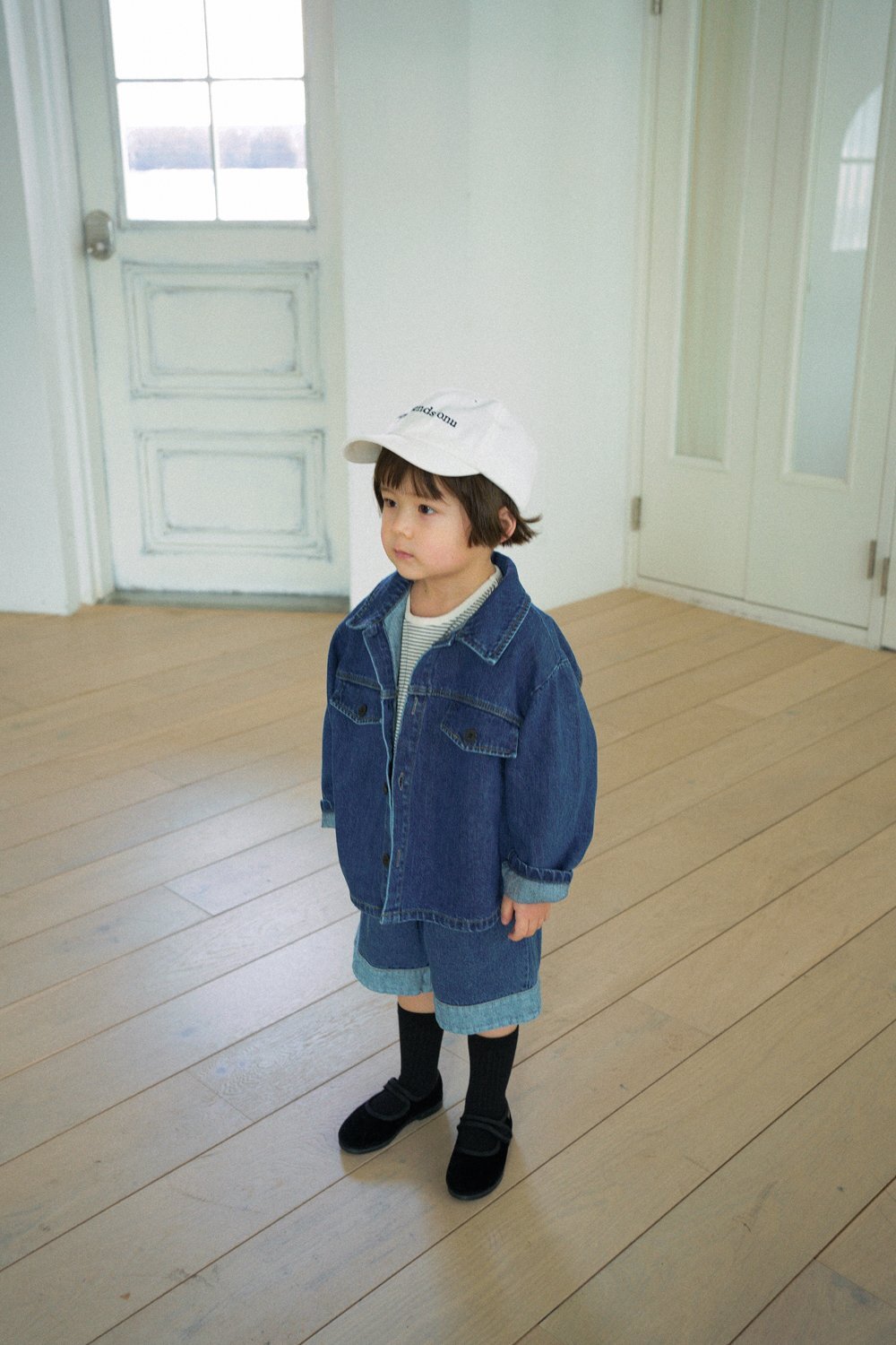 正韓春ONU小童兩色牛仔外套