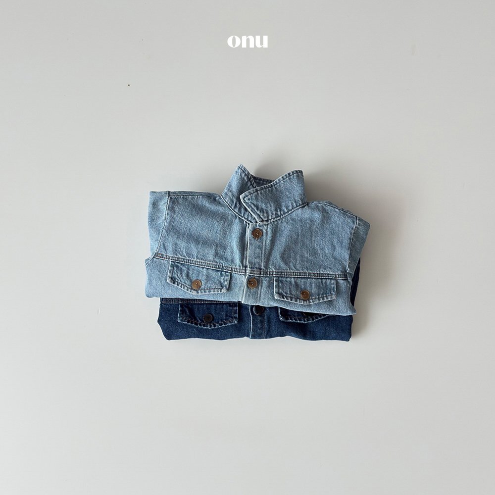 正韓春ONU小童兩色牛仔外套