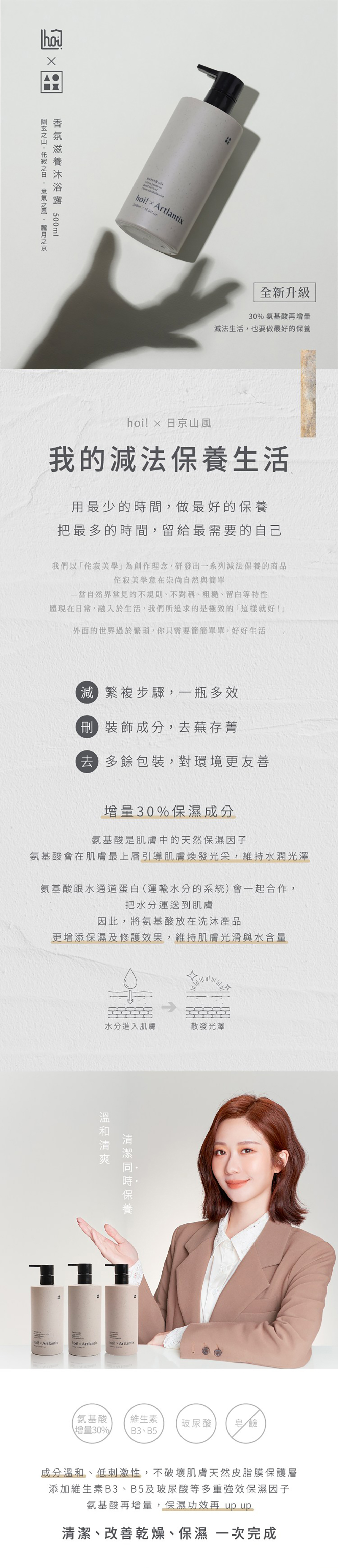 hoix日京山風 沐浴露500ml 侘寂之日