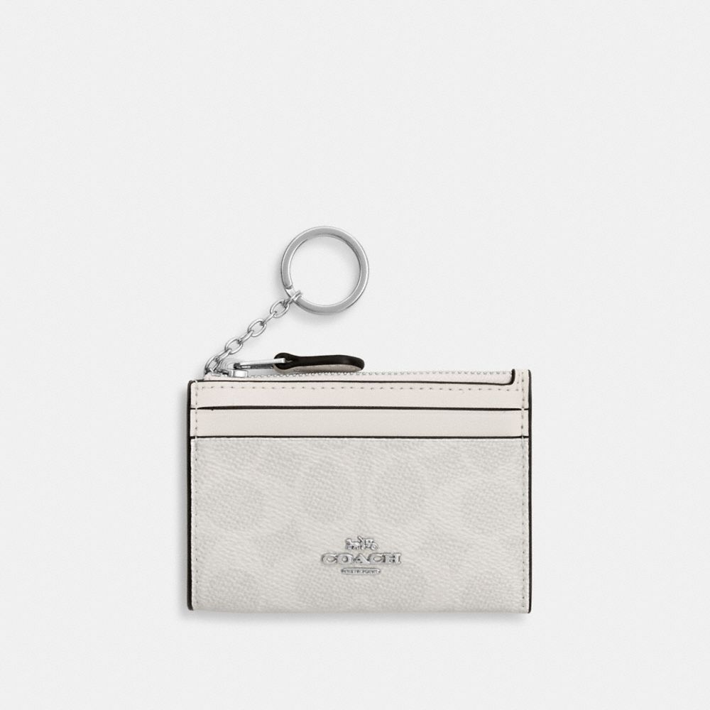 【Coach Outlet】Mini Skinny Id Case In Signature Canvas  白