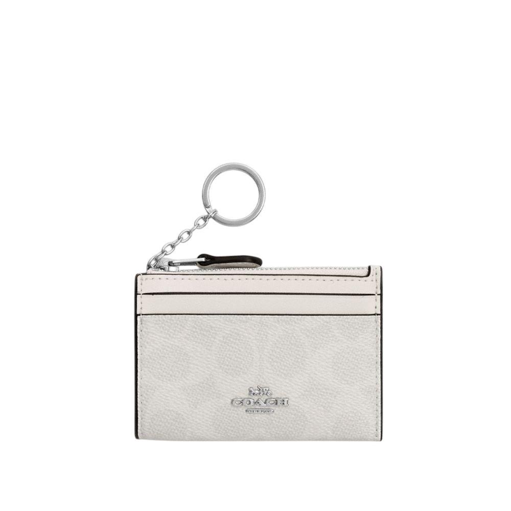 【Coach Outlet】Mini Skinny Id Case In Signature Canvas  白