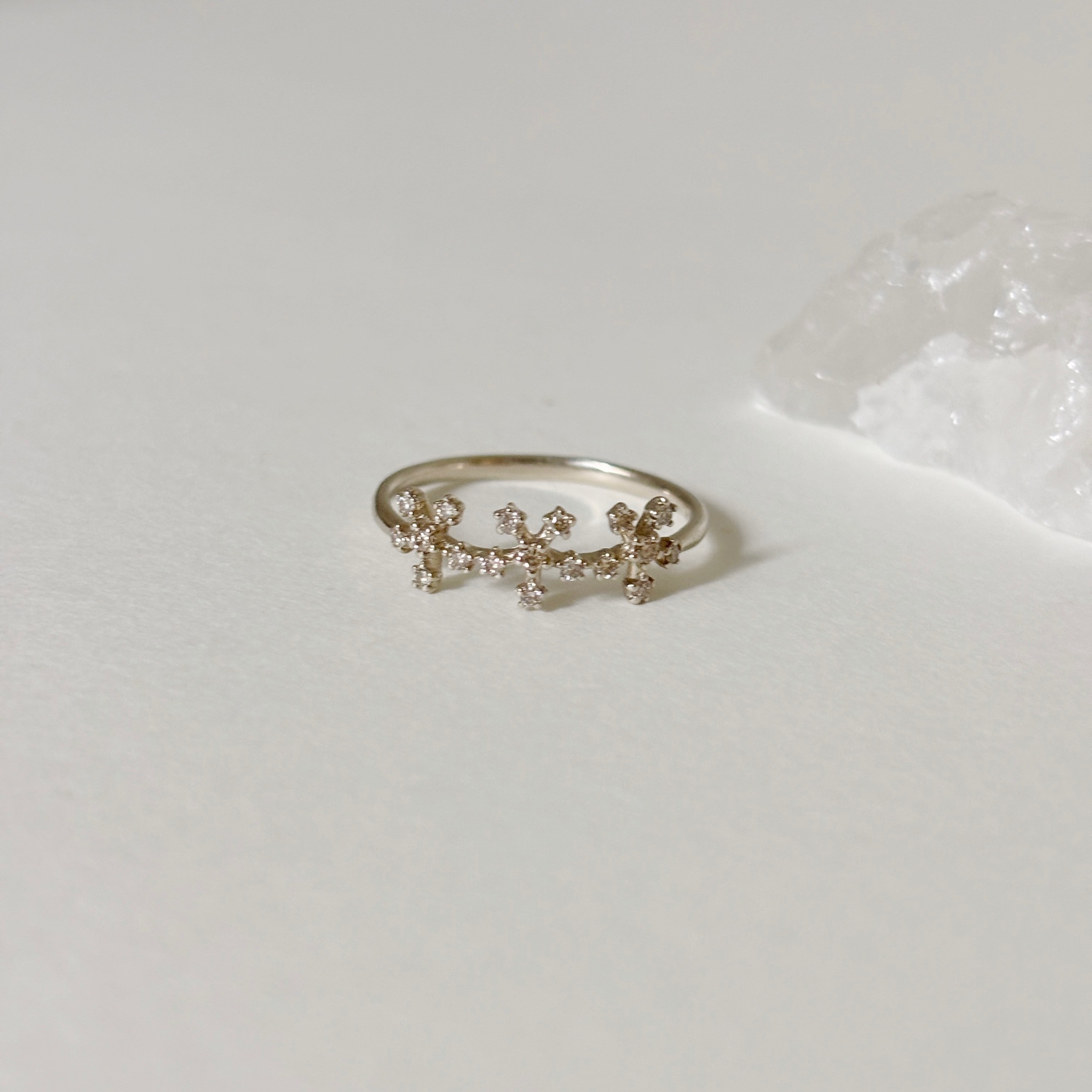 14K Hazy星花鑽簇戒指