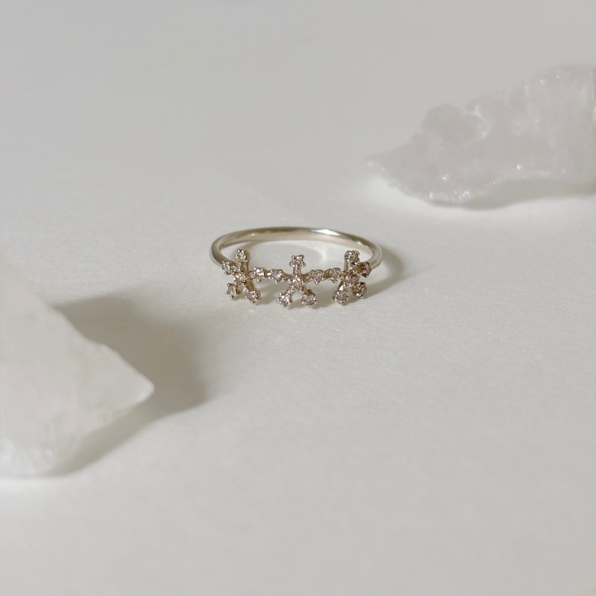 14K Hazy星花鑽簇戒指