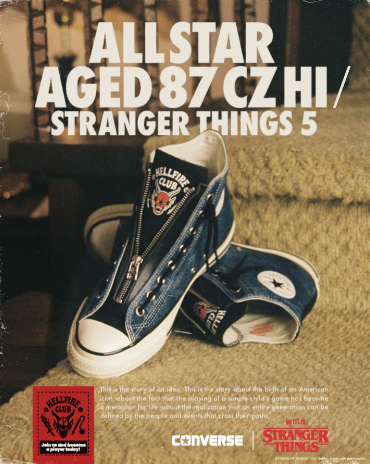 預購┃CONVERSE ALL STAR AGED 87 CZ HI X STRANGER THINGS 5 怪奇物語5 拉鍊 牛仔丹寧 高筒鞋