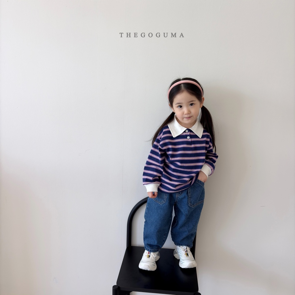 正韓春the_goguma 兩色橫條紋上衣