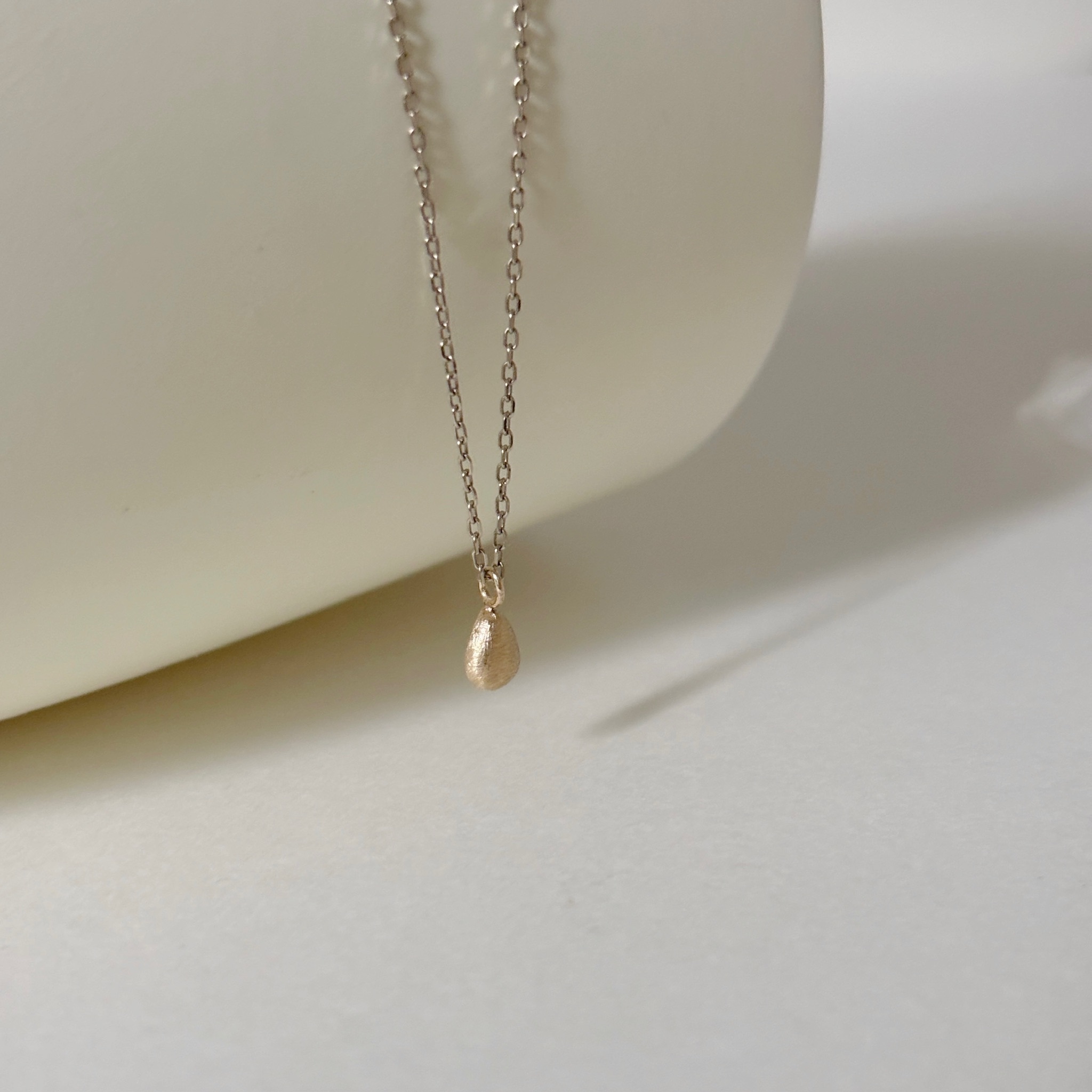 14K Hazy簡約水滴真鑽項鍊