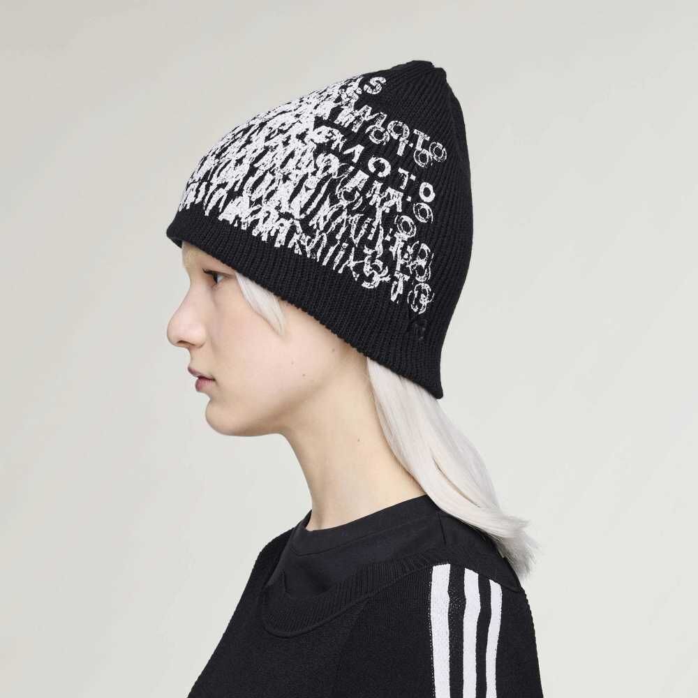 【 Y-3 GRAPHIC BEANIE 解構文字毛帽 - 黑 】