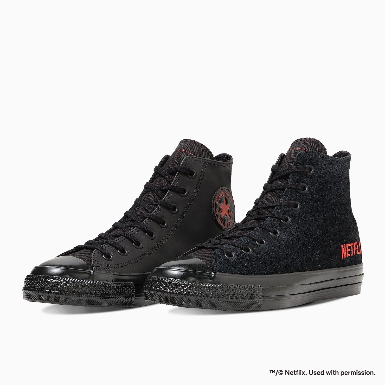 預購┃CONVERSE ALL STAR AGED HI X NETFLIX 麂皮 皮革 帆布 異材質拼接 高筒鞋