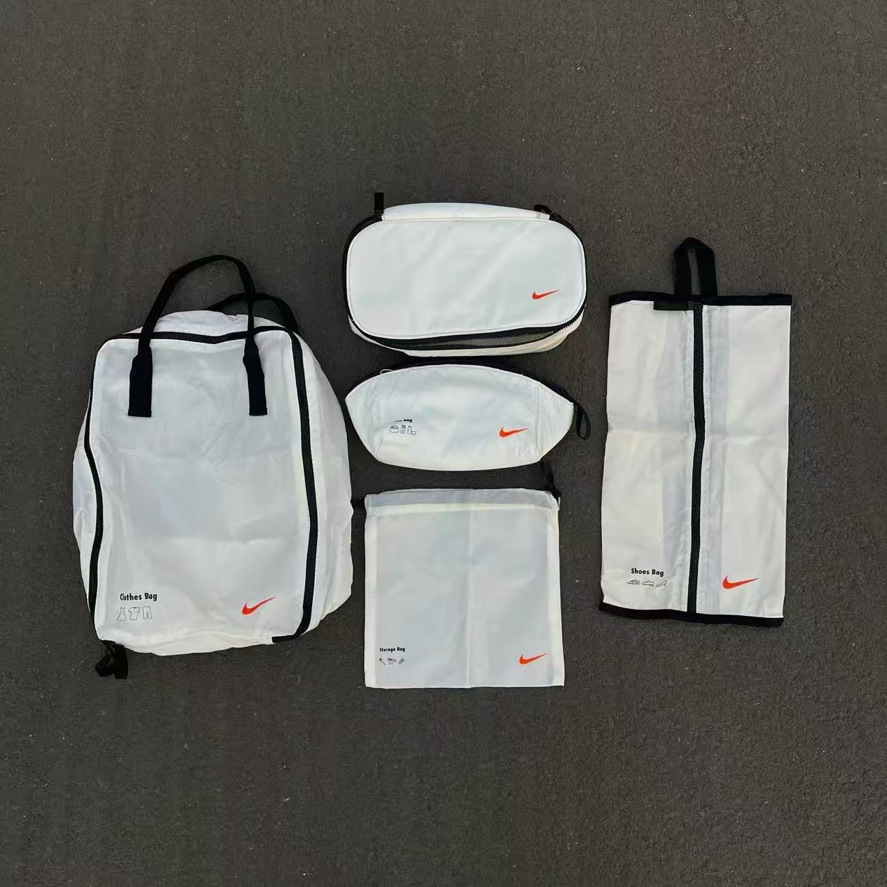#現貨 NIKE 旅行收納包 盥洗包 鞋袋 五件組