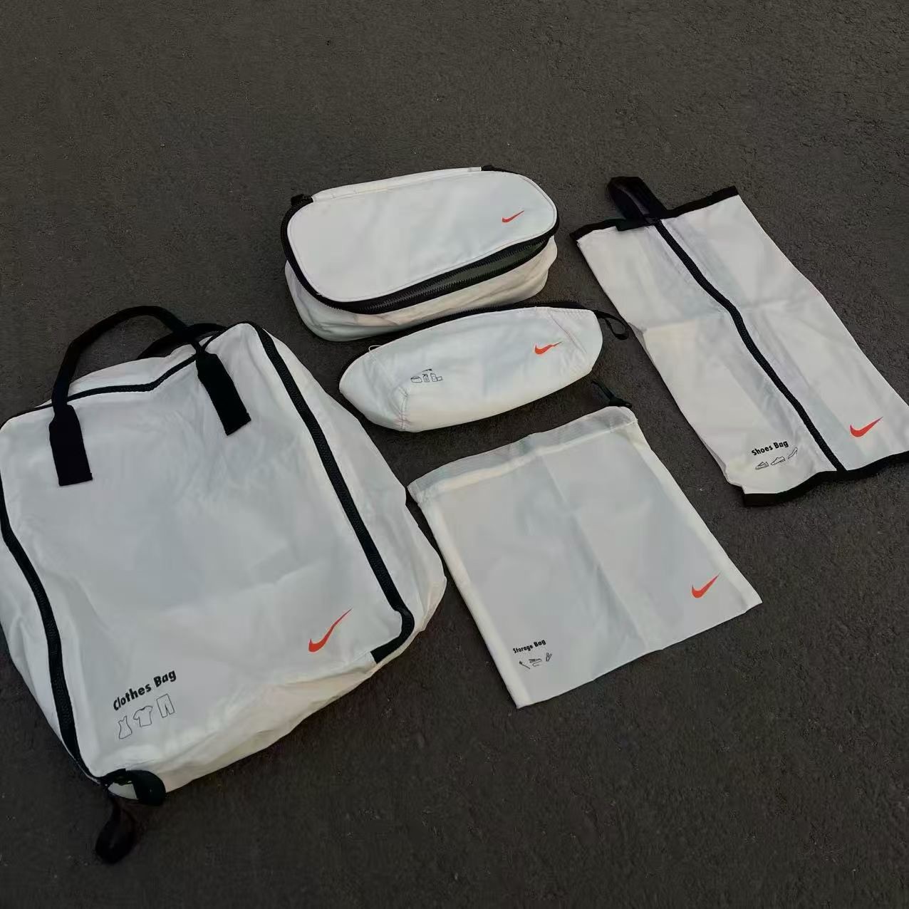 #現貨+預購 NIKE 旅行收納包 盥洗包 鞋袋 五件組